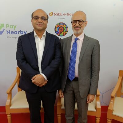 Anand Kumar Bajaj, Founder, MD & CEO, PayNearby with Suresh Sethi, MD & CEO, Protean eGov Technologies