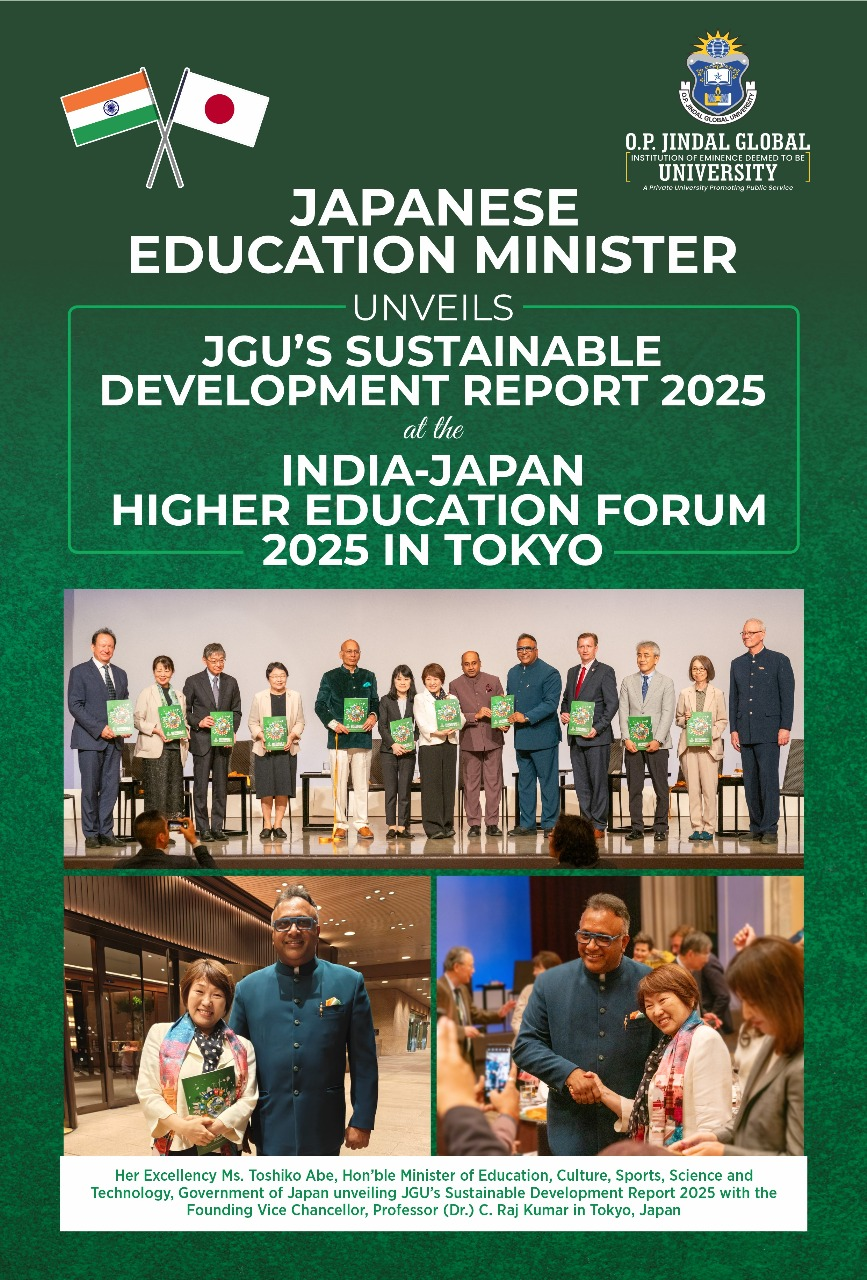 Japanese Education Minister Unveils JGU’s Sustainable Development Report 2025 at India-Japan Higher Education Forum in Tokyo