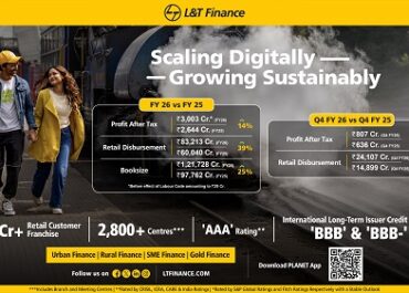 L&T Finance Records Highest Ever Consolidated Annual PAT of Rs. 3,003 Cr. (before effect of Labour Code Considered in Q3FY26) in FY26, up 14% YoY